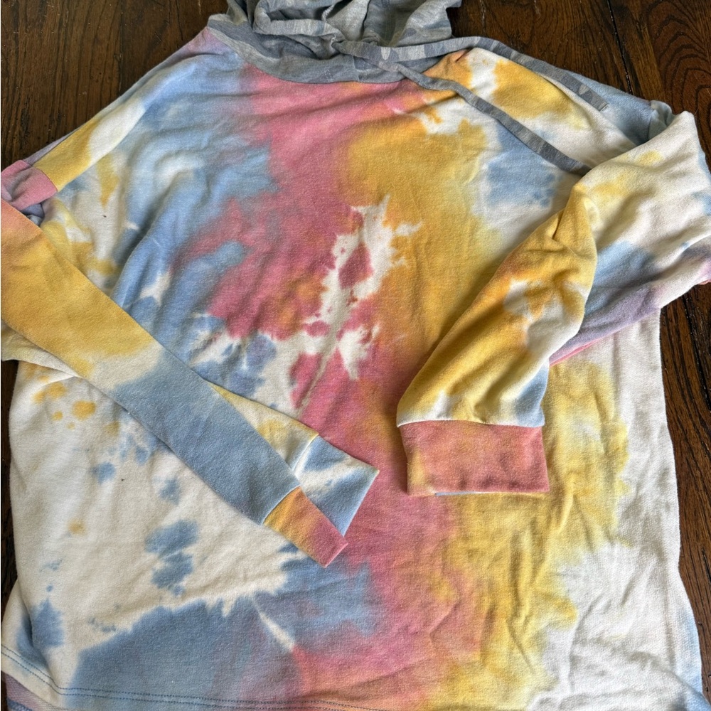 Honeyme Colorful‎ Tie-Dye Camo Long Sleeve and joggers Set L